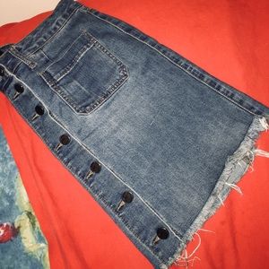 Mini denim skirt